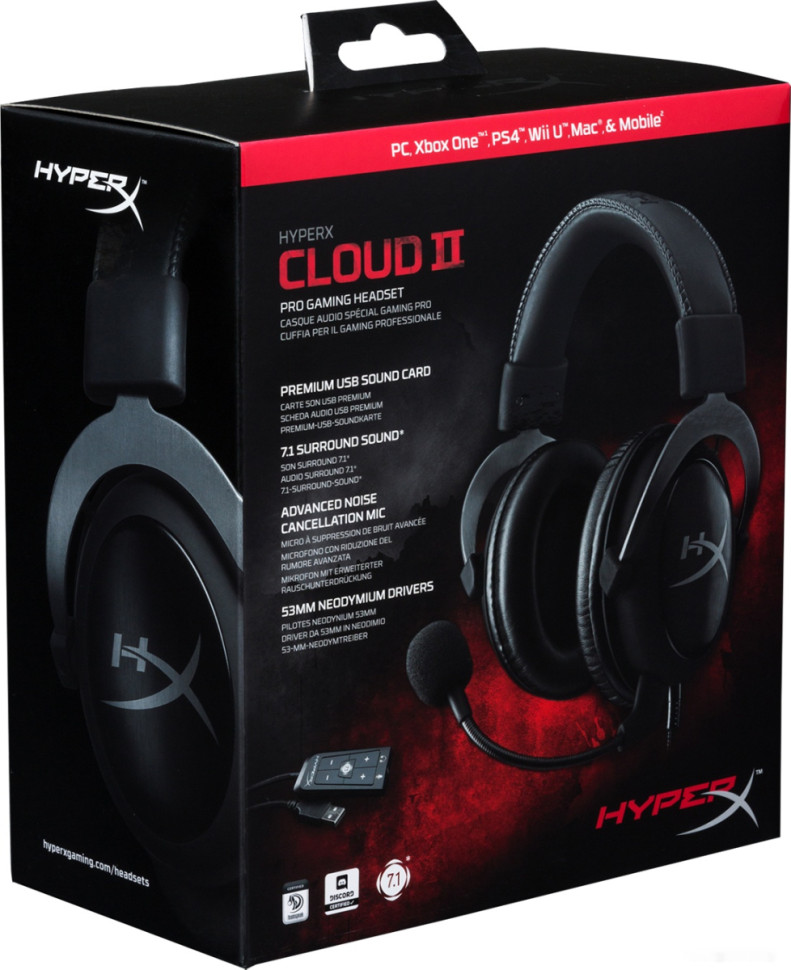 Наушники HyperX Cloud II (темно-серый)