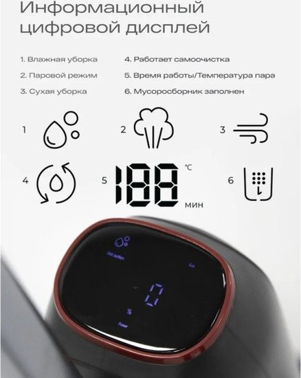 Вертикальный моющий пылесос Atvel F40 Steam