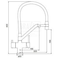 Смеситель Gappo G4398-81 песочный/черный