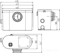 Канализационная установка Jemix STP-400 Lux