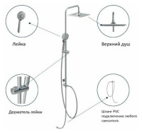 Душевая система Cersanit Neno 63477