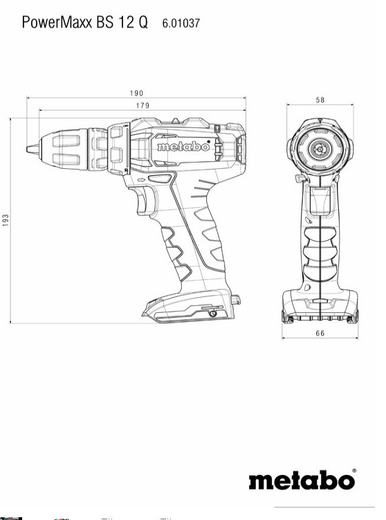 Дрель-шуруповерт Metabo BS 12 Q 601037890 (без АКБ)