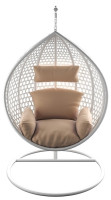 Подвесное кресло LoftyHome Kiwano 1191 (white/cappuccino)