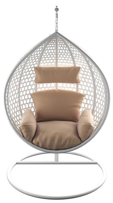 Подвесное кресло LoftyHome Kiwano 1191 (white/cappuccino)