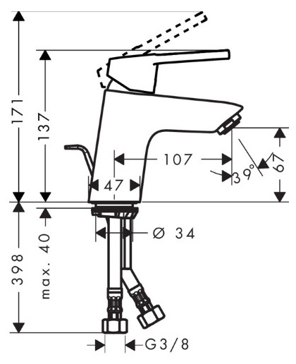Смеситель Hansgrohe Logis Loop 71150000