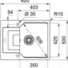 Кухонная мойка Franke Urban UBG 611-62 (ваниль)