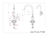 Смеситель GranFest Мрамор 3650 (серый)