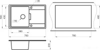 Кухонная мойка Granula GR-7804 (алюминиум)