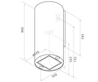 Вытяжка Jet air Pipe 43 IX