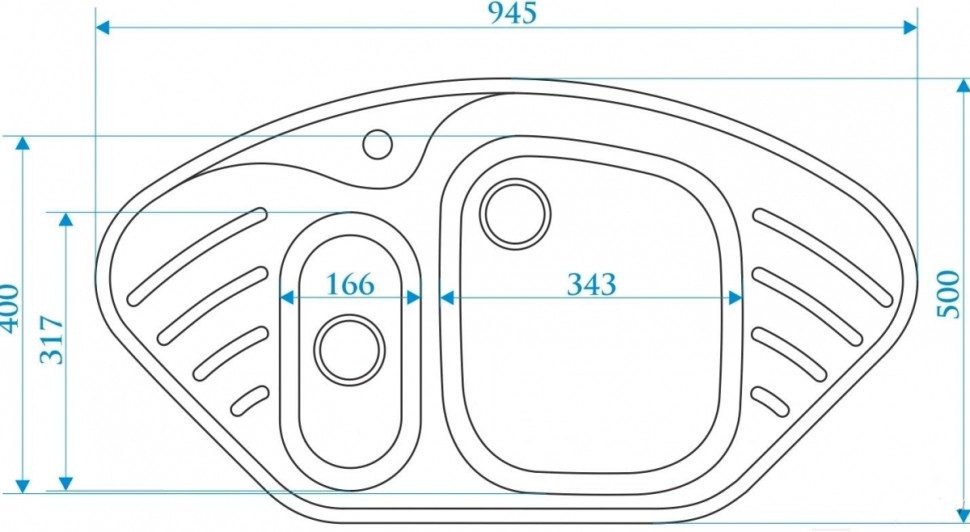 Кухонная мойка Berge BR-9550 (Песочный)