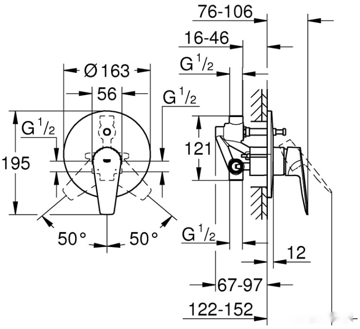Смеситель Grohe Bauedge 29079001