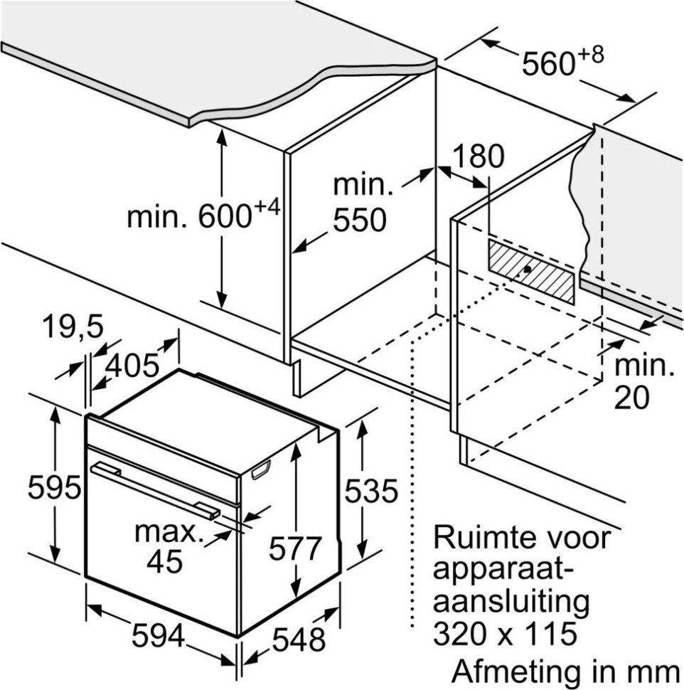 Духовой шкаф Bosch Serie 8 HBG7241B1