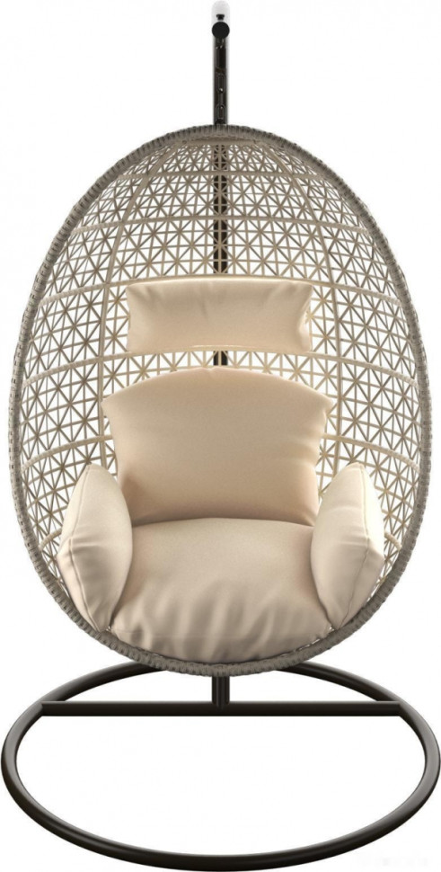Подвесное кресло LoftyHome Miracle 1919 (grey line/milk)