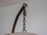 Подвесное кресло LoftyHome Miracle 1919 (grey line/milk)