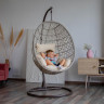 Подвесное кресло LoftyHome Miracle 1919 (grey line/milk)