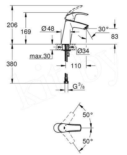 Смеситель Grohe Eurosmart 23324001