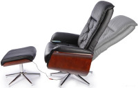 Массажное кресло Calviano 95 с пуфом (черный)