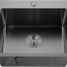 Кухонная мойка GranFest Metal нержавеющая сталь AISI 304 PVD GF-5045 Графит (с сифоном)