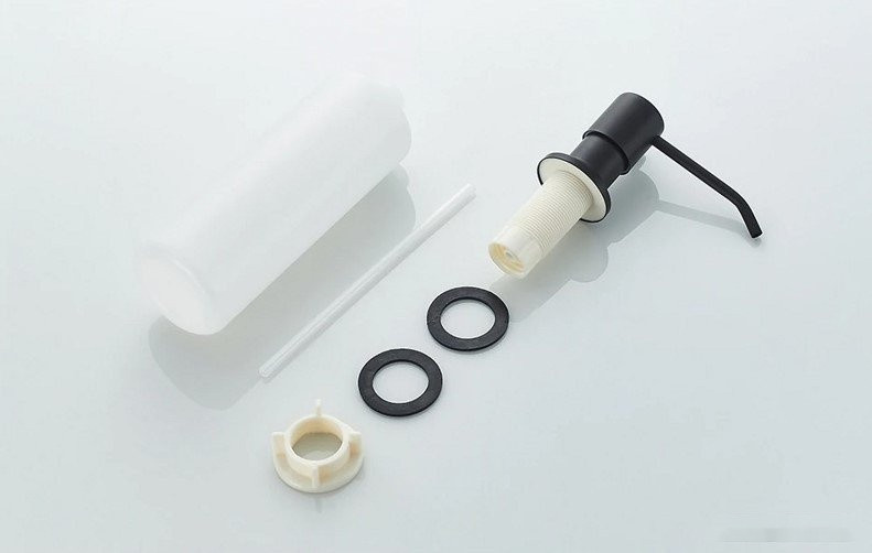 Кухонная мойка БелЭворс Styl R + смеситель W74004-2 + дозатор L405F (черный)