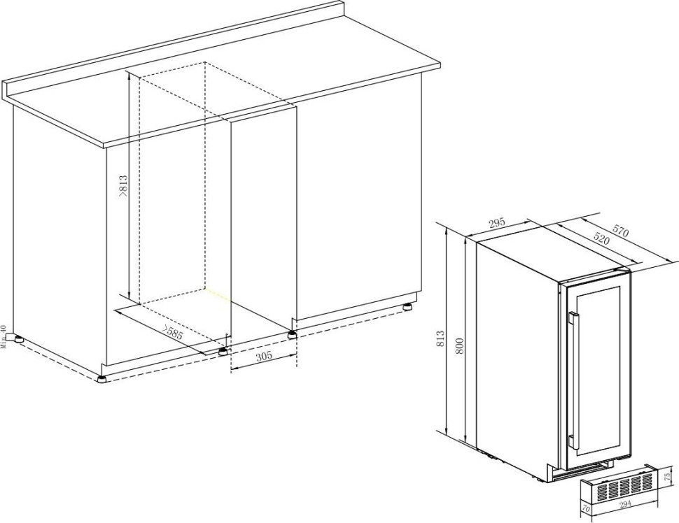 Винный шкаф Temptech PRESX30DB