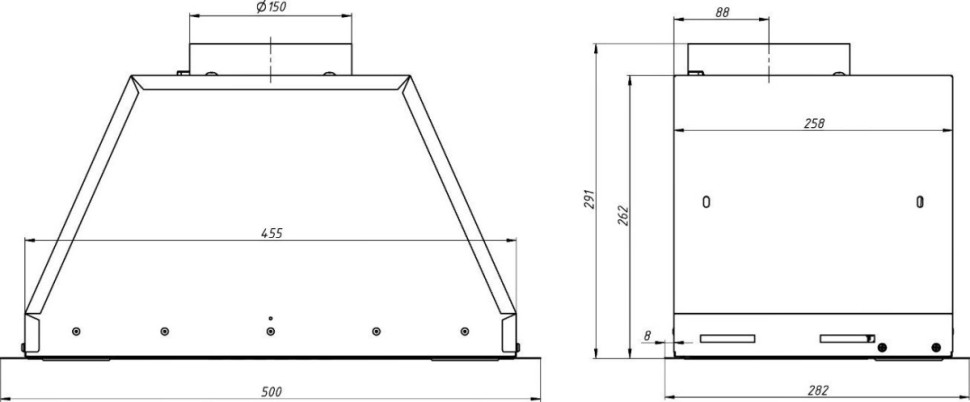Вытяжка Elikor Врезной блок Box 50П-1000-Э4Д 290032 (черный)