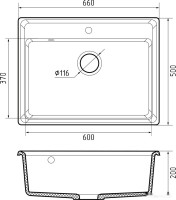 Кухонная мойка GranFest GF-LV-660 (песочный)