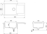 Кухонная мойка AquaSanita Tesa plus SQT 104 110 AW beige