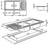 Кухонная мойка Smeg LGMR116