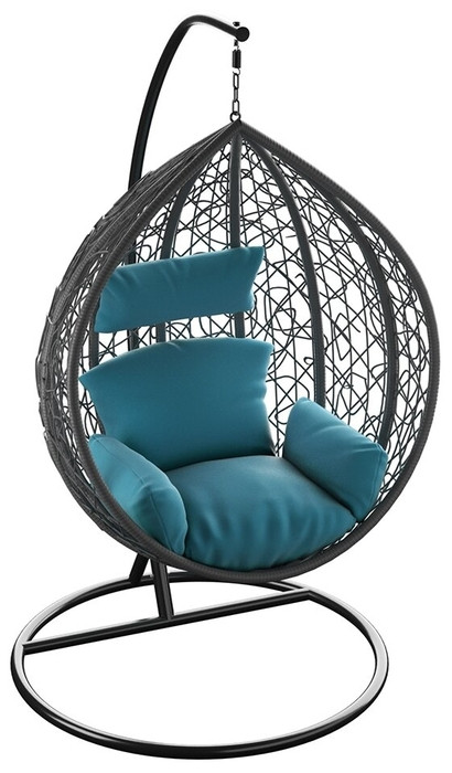 Подвесное кресло LoftyHome Noni 1147 (dark grey/blue)