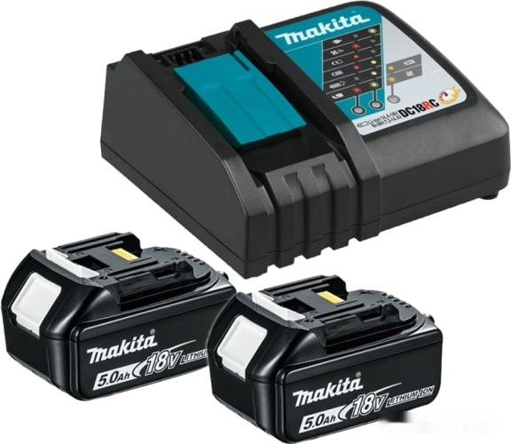 Аккумулятор для инструмента Makita BL1850B + DC18RC 191L74-5 (18В/5 Ah + 7.2-14.4В)