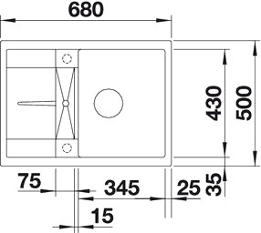 Кухонная мойка Blanco Metra 45S Compact (алюметаллик)