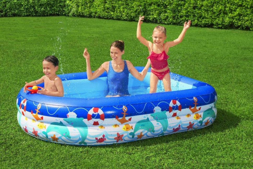 Бассейн Bestway Морской капитан 54370 (213х155х132)