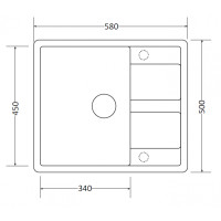 Кухонная мойка Zorg Apollo 58 (черный опал)