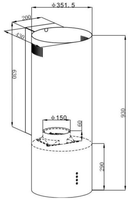 Вытяжка HOMSair Art 1050WL 35 (черный)