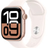 Умные часы Apple Watch Series 10 42 мм (алюминиевый корпус, розовое золото/легкие румяна, спортивный силиконовый ремешок S/M)