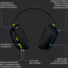 Наушники Logitech G435 Lightspeed (черный/неоновый желтый)