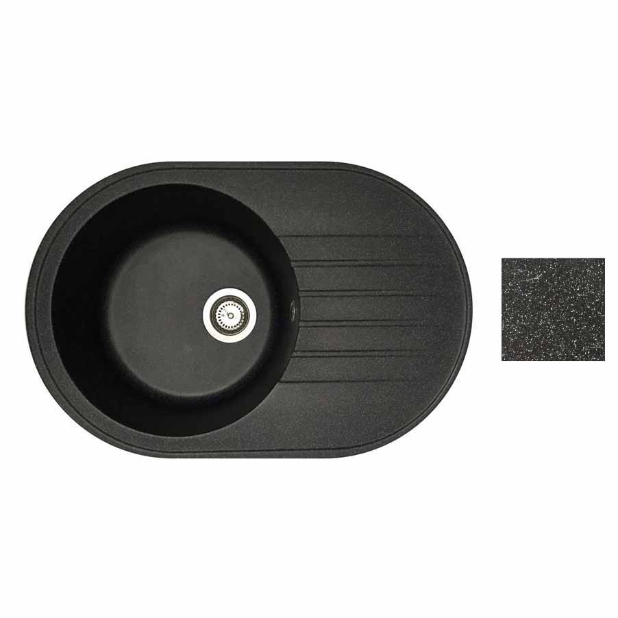 Кухонная мойка БелЭворс Rondo R (черный, без сифона)