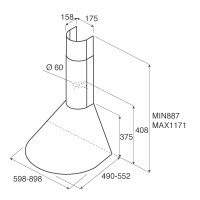 Вытяжка Jet air Round AN Gold A/60
