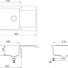 Кухонная мойка AquaSanita Tesa plus SQT 104 111 AW silica