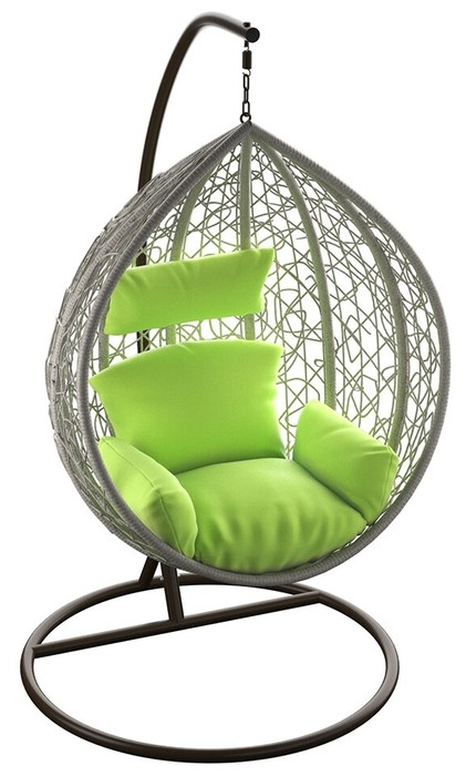 Подвесное кресло LoftyHome Noni 1147 (grey spots/green)