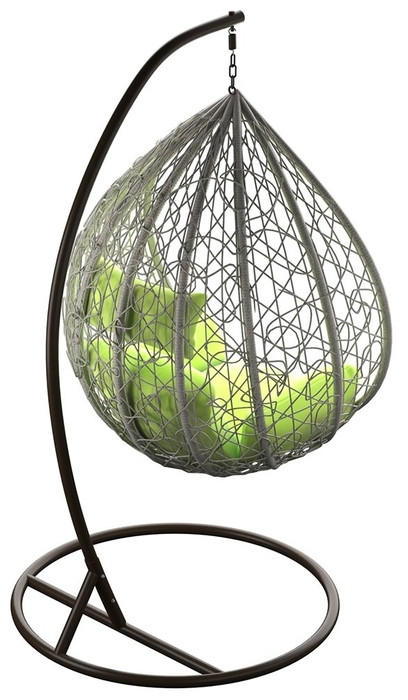 Подвесное кресло LoftyHome Noni 1147 (grey spots/green)
