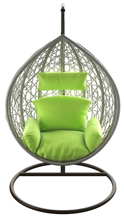 Подвесное кресло LoftyHome Noni 1147 (grey spots/green)