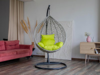 Подвесное кресло LoftyHome Noni 1147 (grey spots/green)