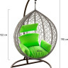 Подвесное кресло LoftyHome Noni 1147 (grey spots/green)