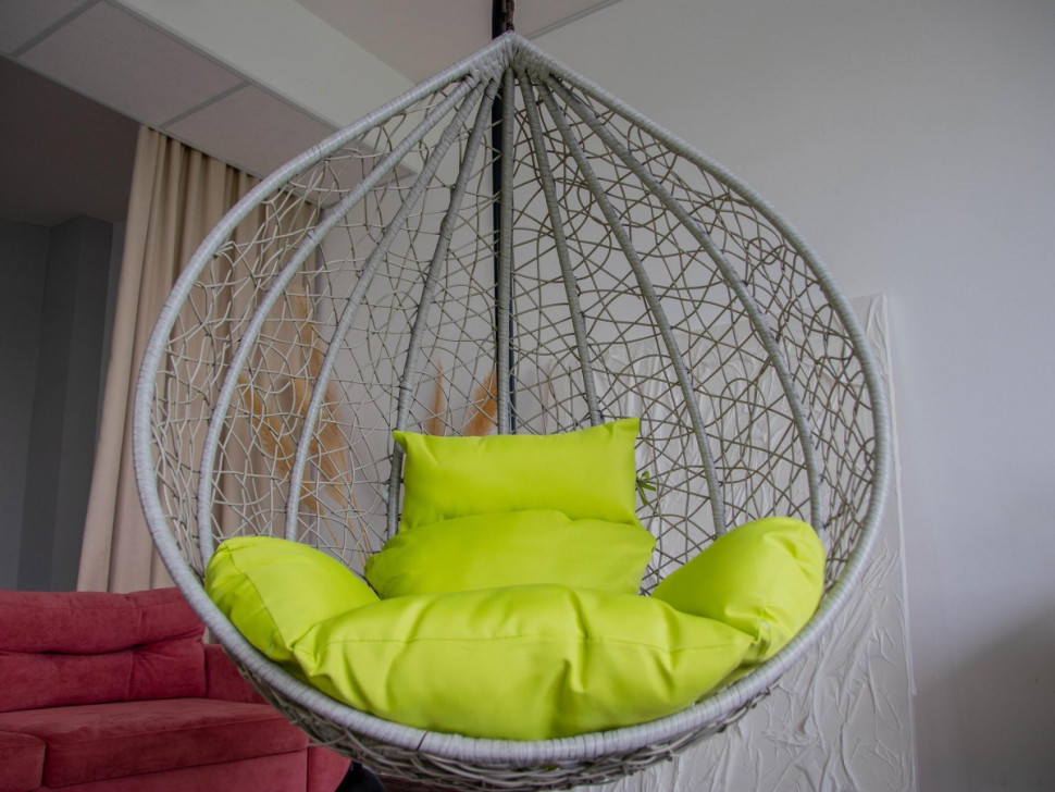 Подвесное кресло LoftyHome Noni 1147 (grey spots/green)