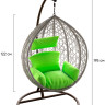 Подвесное кресло LoftyHome Noni 1147 (grey spots/green)