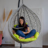 Подвесное кресло LoftyHome Noni 1147 (grey spots/green)