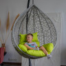 Подвесное кресло LoftyHome Noni 1147 (grey spots/green)