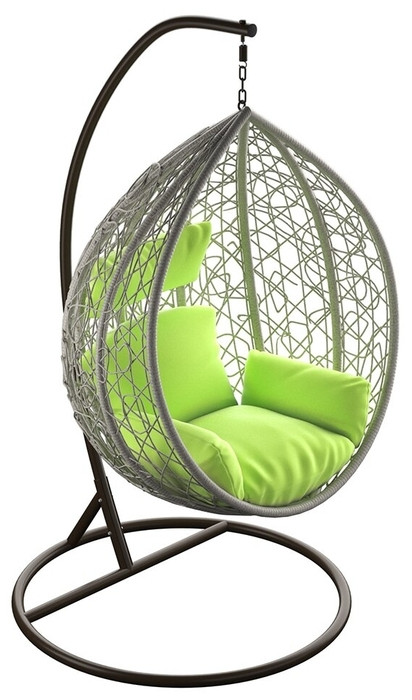 Подвесное кресло LoftyHome Noni 1147 (grey spots/green)