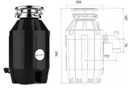 Измельчитель пищевых отходов Bone Crusher BC-910
